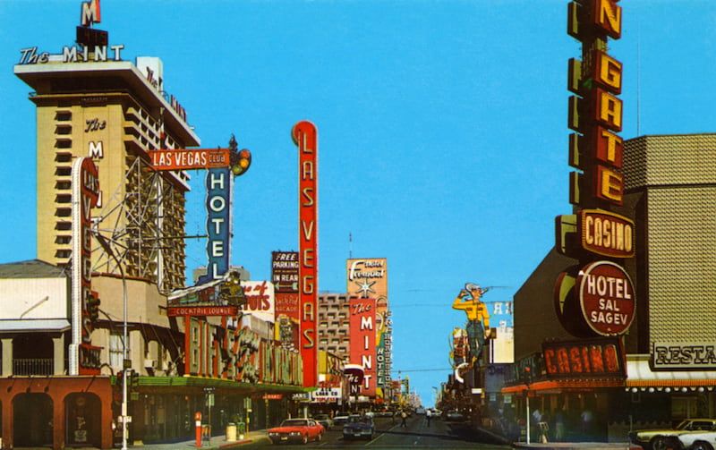 Fremont Street in Las Vegas in 1968