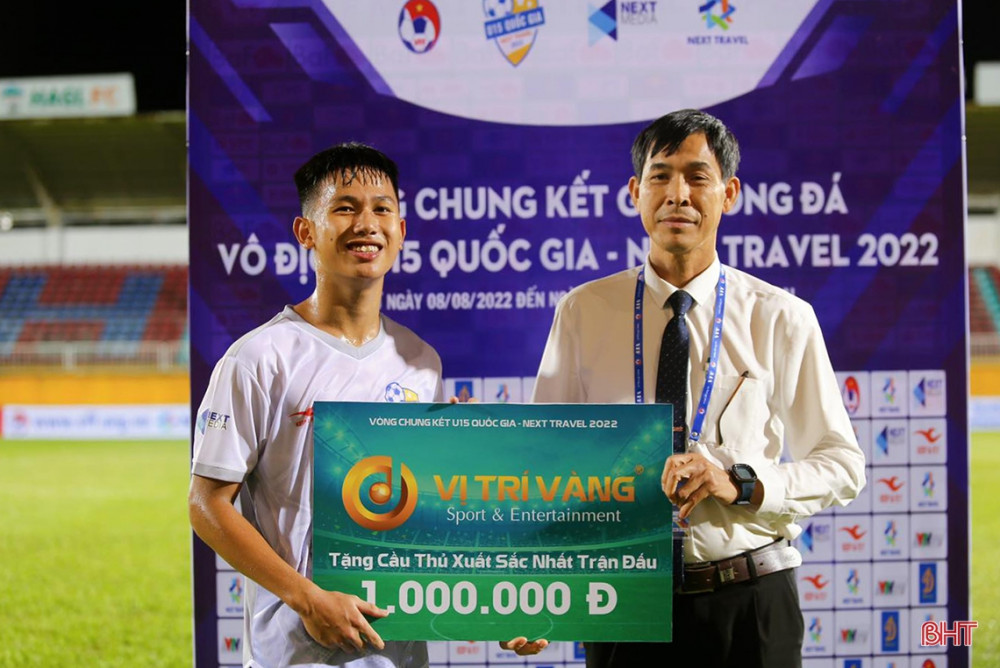 Cầu thủ trẻ quê Hà Tĩnh 2 lần xuất sắc nhất trận đấu tại VCK U15 Quốc gia